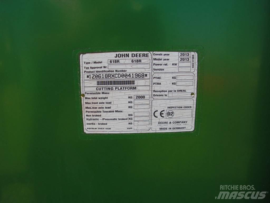 John Deere 618 R Testate per mietitrebbie