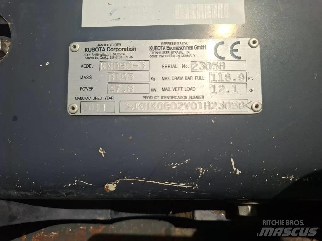 Kubota KX 080-3 Escavatori medi 7t - 12t
