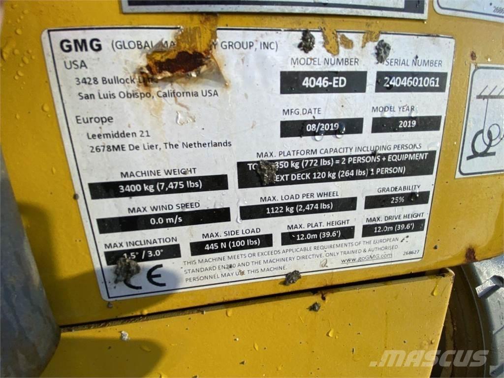 GMG 4046-ED Piattaforme a pantografo