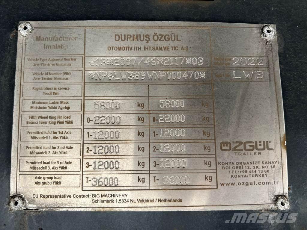Ozgul LW3 EU 1SS Semirimorchi Ribassati