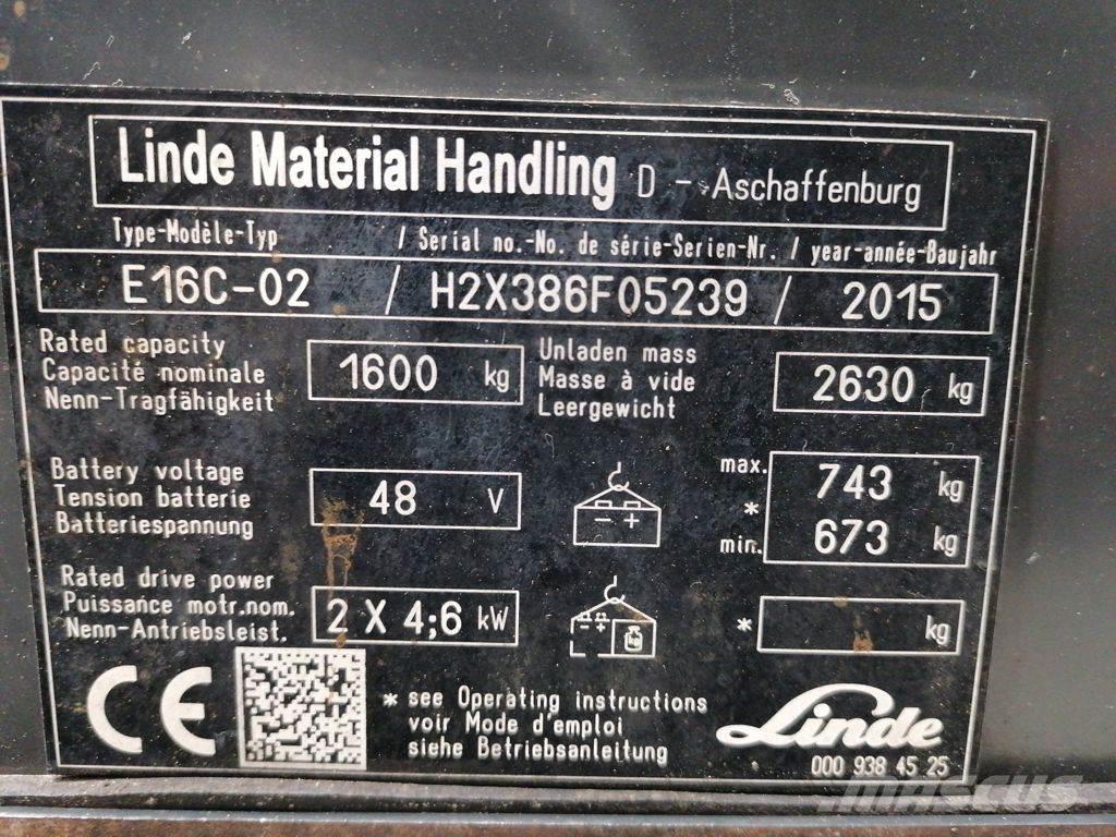 Linde E16C-02 Carrelli elevatori elettrici