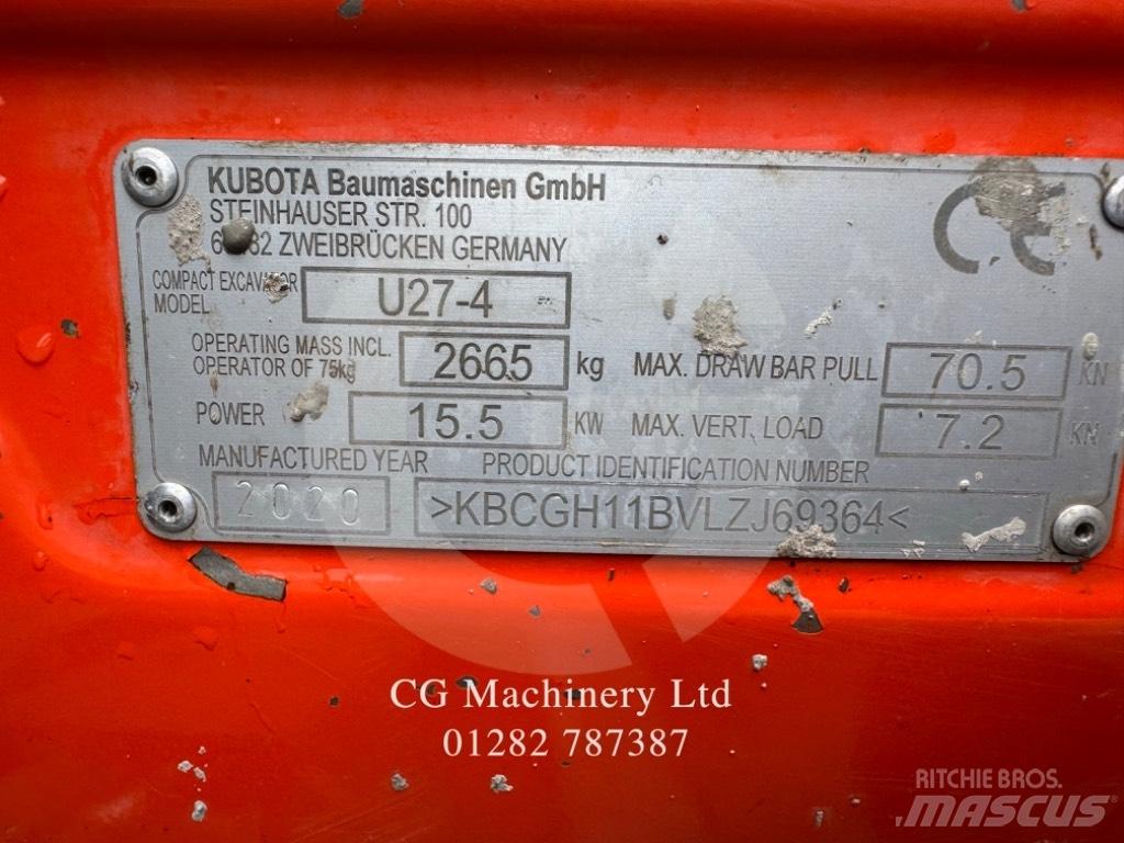 Kubota U 27-4 Miniescavatori