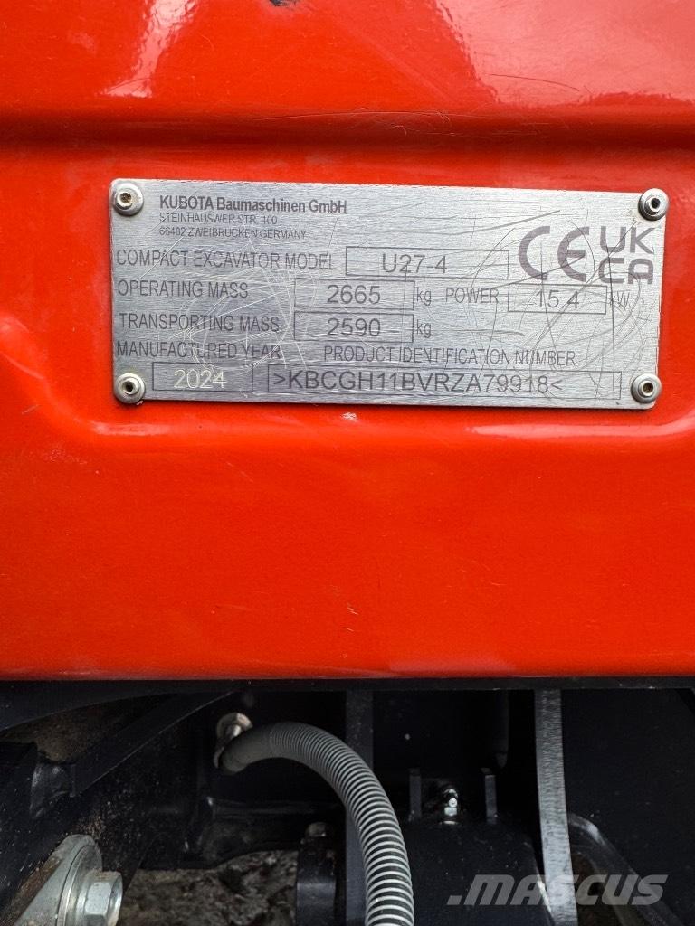 Kubota U 27-4 Miniescavatori