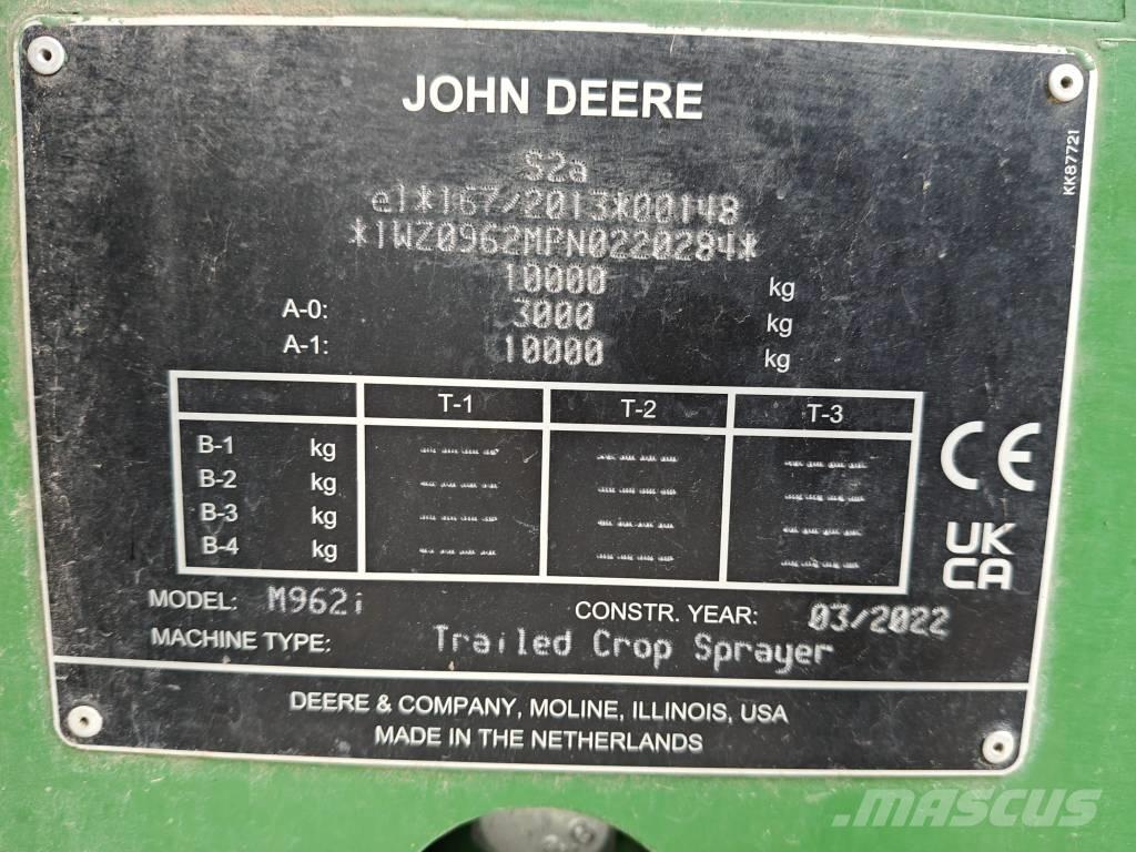 John Deere M 962 i Irroratrici trainate