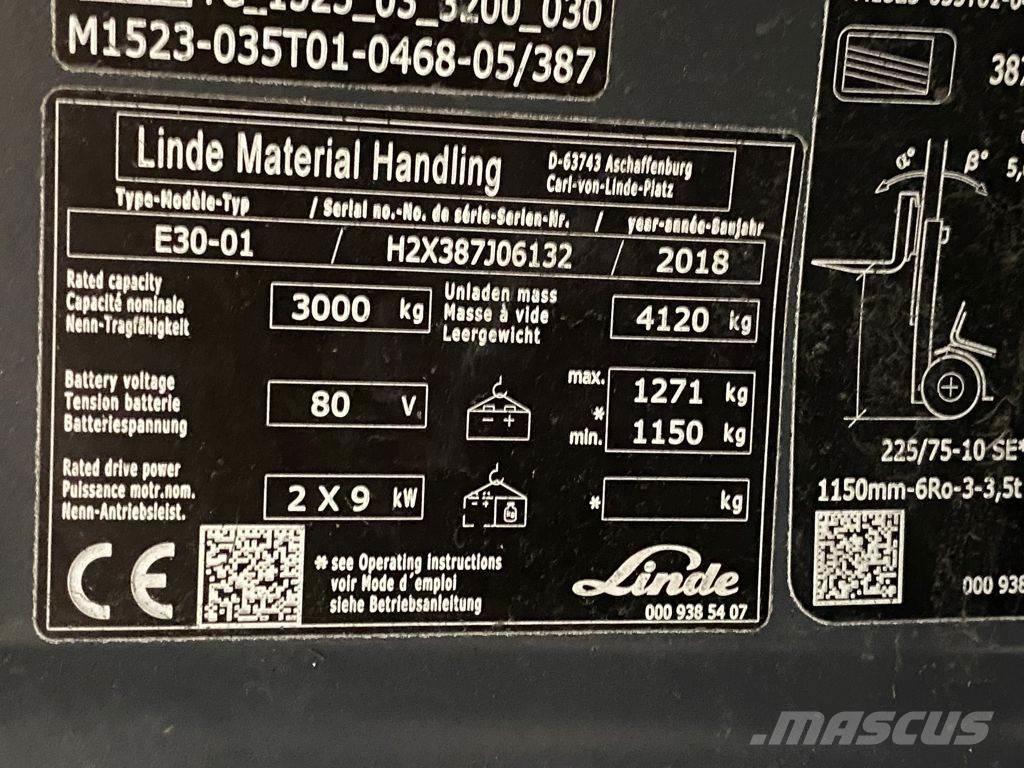 Linde E30-01 Carrelli elevatori elettrici