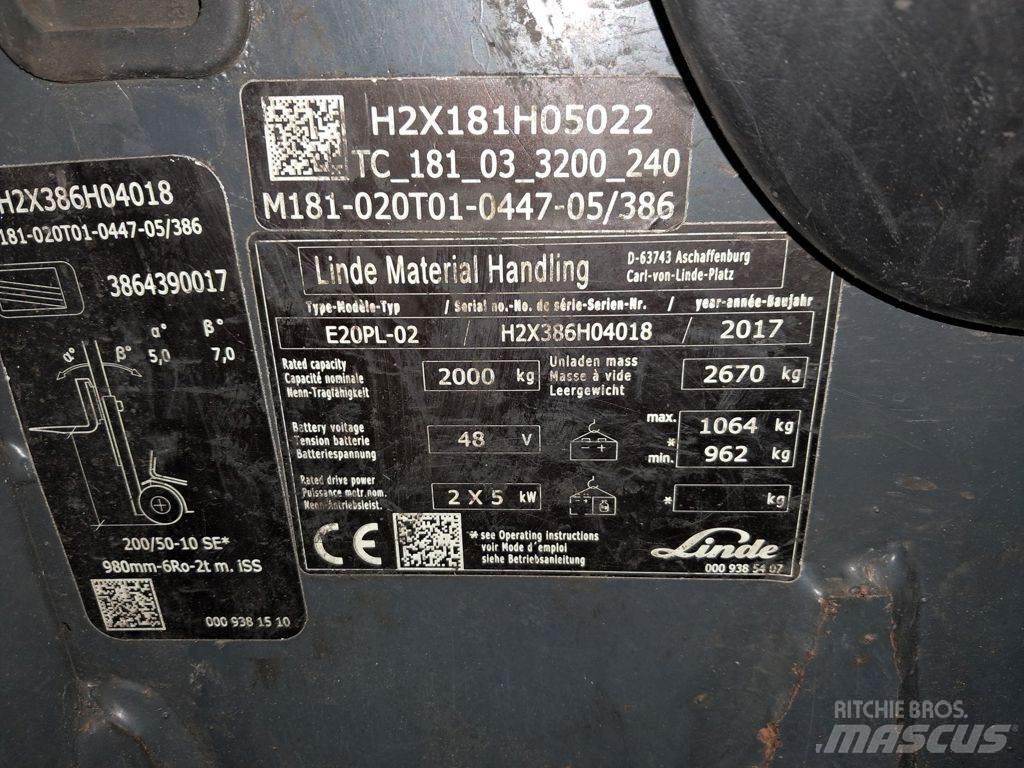 Linde E20PL-02 Carrelli elevatori elettrici