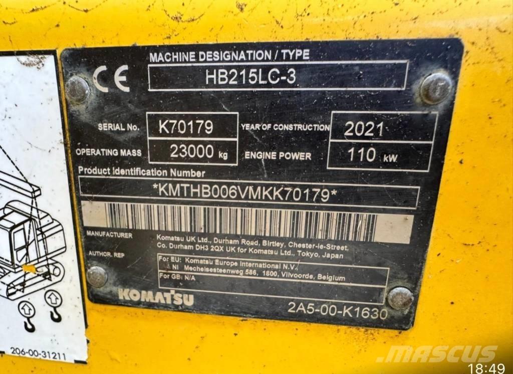 Komatsu HB 215LC-3 Escavatori cingolati