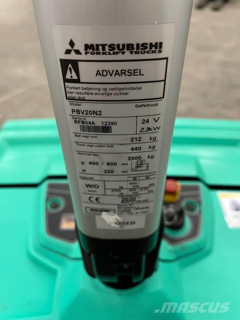 Mitsubishi PBV20N2 Transpallet uomo a terra