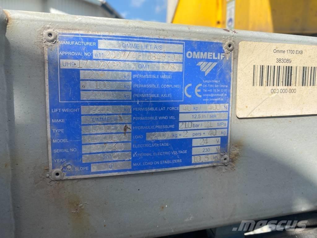 Omme 1700 EBX Piattaforme aeree su rimorchio