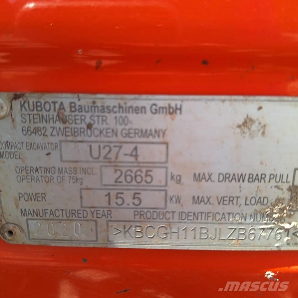 Kubota U 27-4 Miniescavatori
