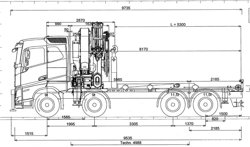Volvo FH 540 8X4 Autogru