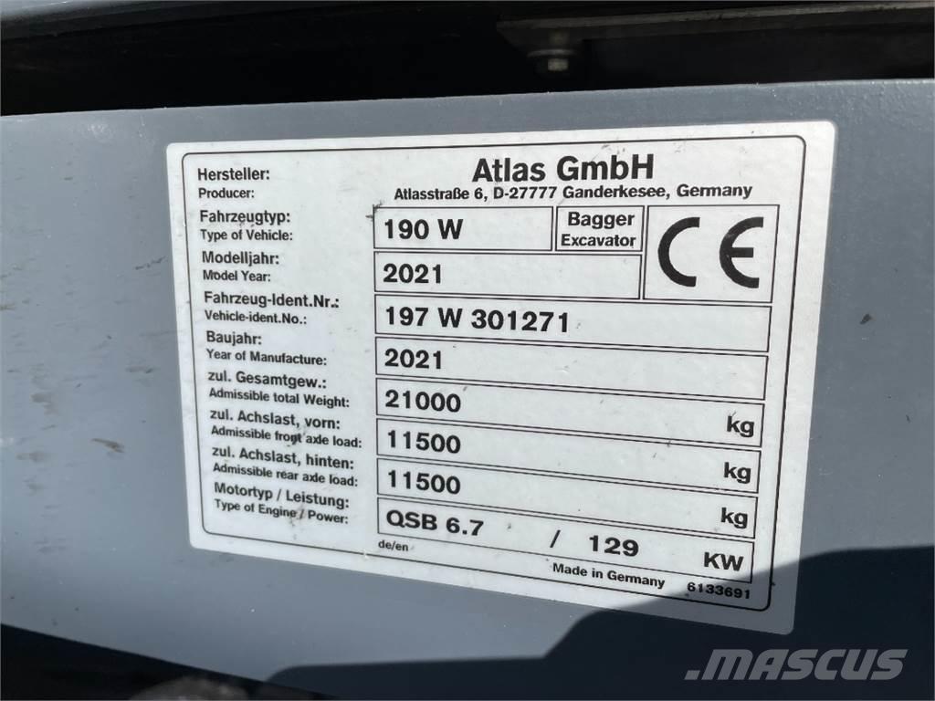 Atlas 190W Escavatori gommati
