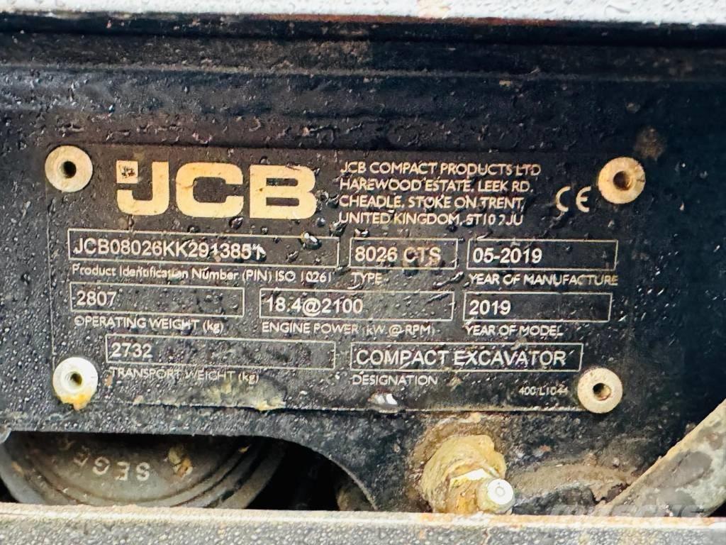 JCB 8026 CTS Miniescavatori