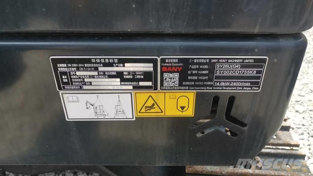 Sany SY26U Miniescavatori