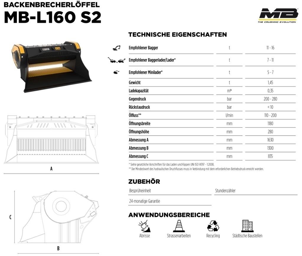 MB Crusher L 160 S2 Martelli - frantumatori