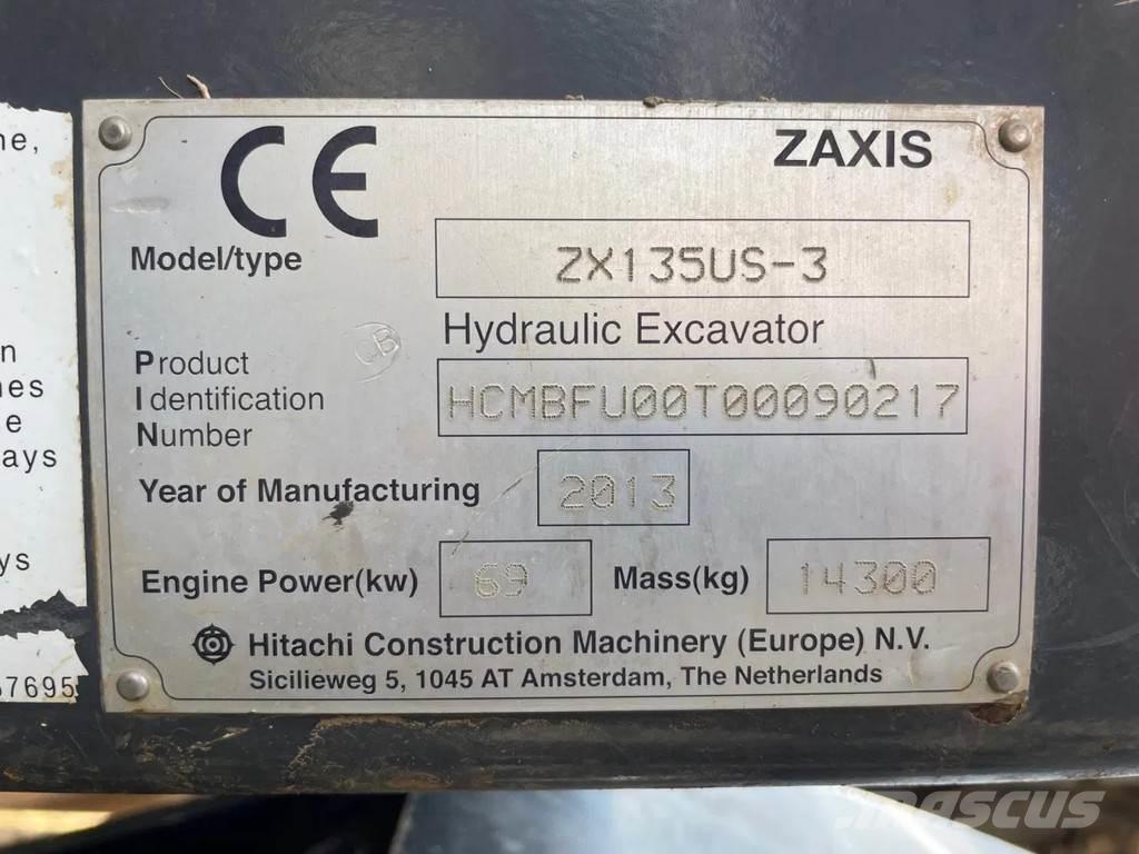 Hitachi ZX135US-3 Escavatori cingolati
