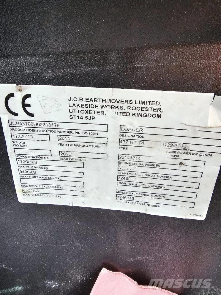JCB 437 HT Pale gommate