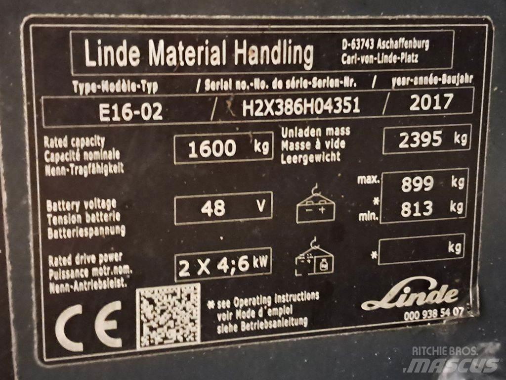 Linde E16-02 Carrelli elevatori elettrici