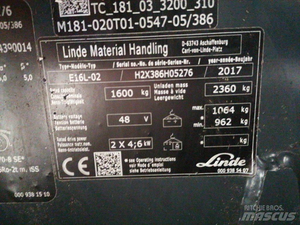 Linde E16L-02 Carrelli elevatori elettrici