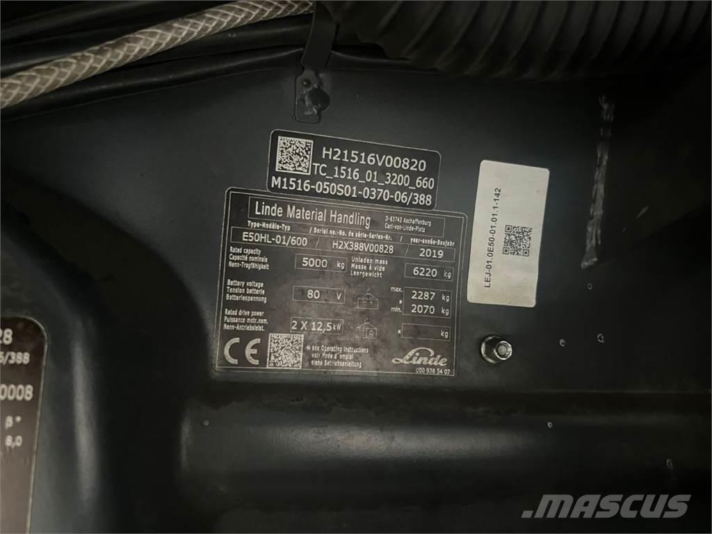 Linde E50HL-01 / 600 Carrelli elevatori elettrici