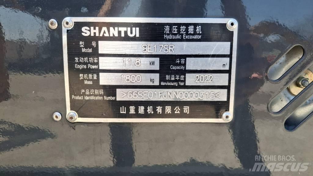 Shantui SE 17 SR Miniescavatori