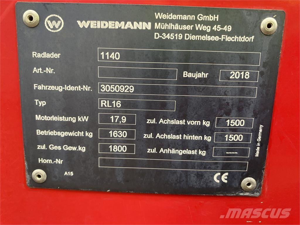 Weidemann 1140 Pale multiuso