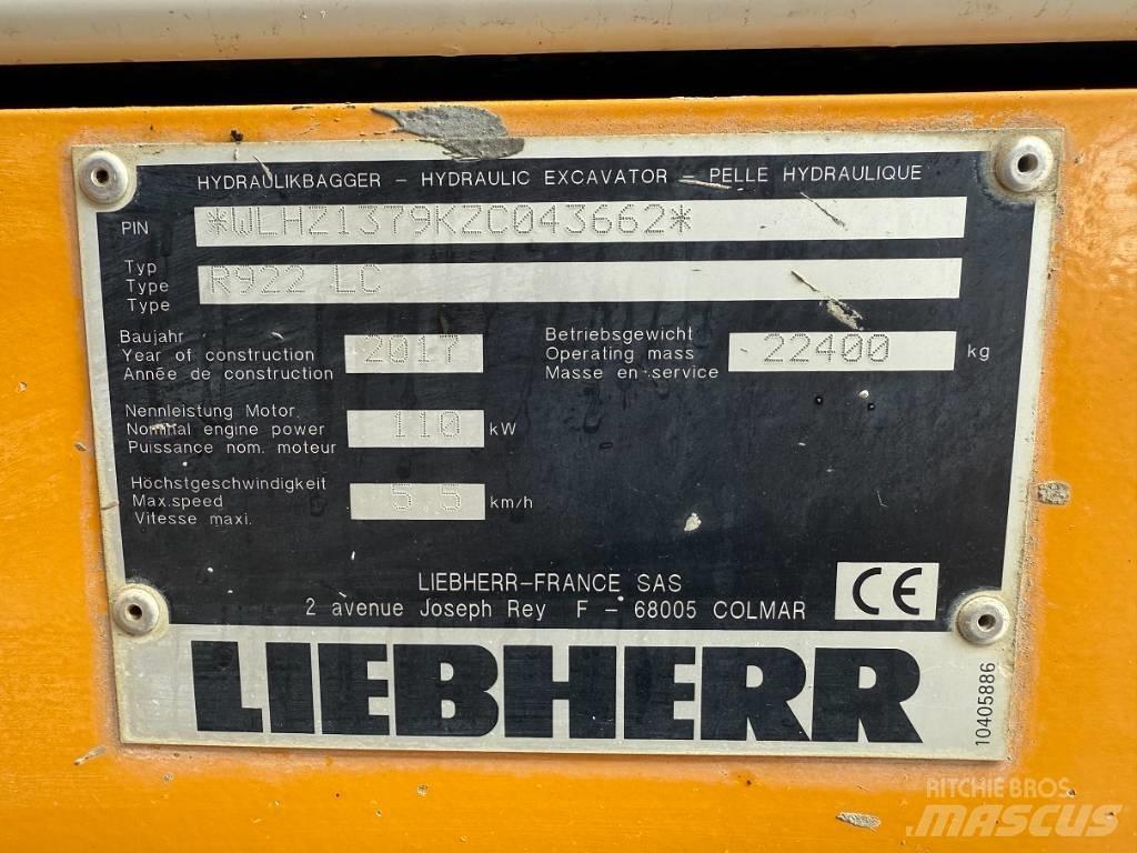 Liebherr R 922 LC Escavatori cingolati