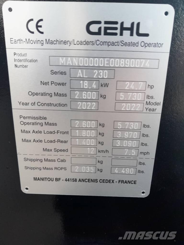 Gehl AL230 Pale multiuso