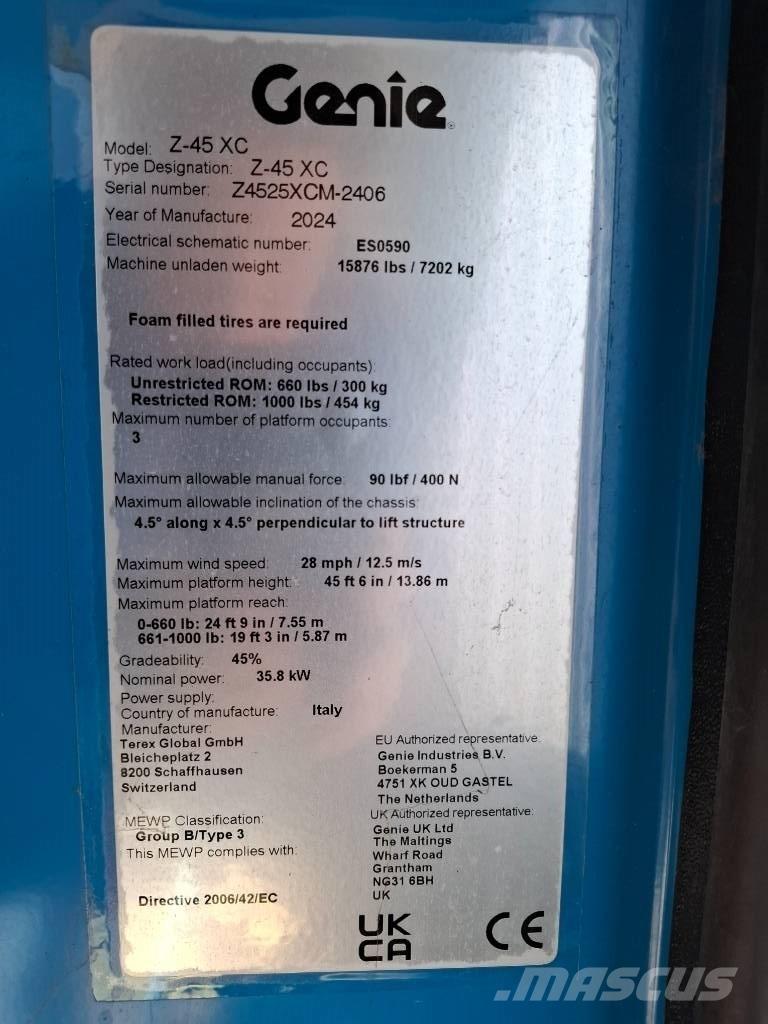 Genie Z45XC Piattaforme a braccio articolato
