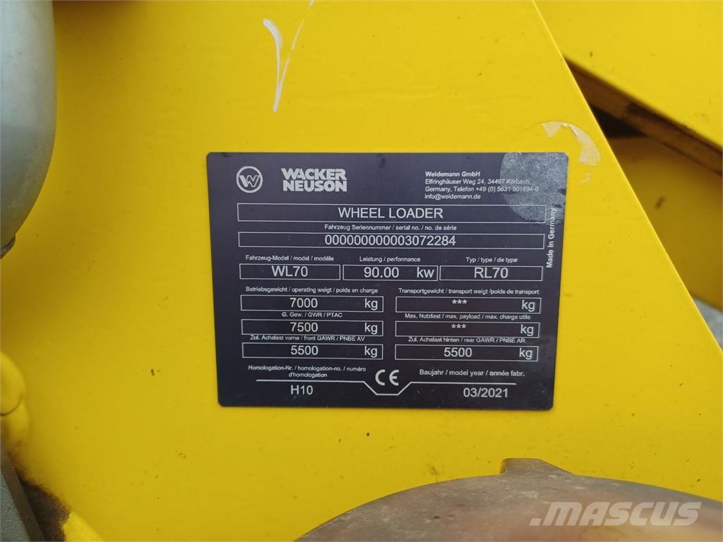 Weidemann WL70 Pale gommate