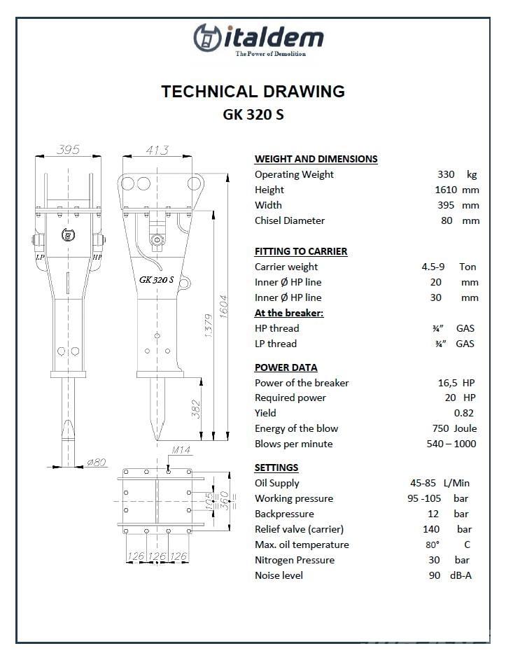 Italdem GK320S Martelli - frantumatori