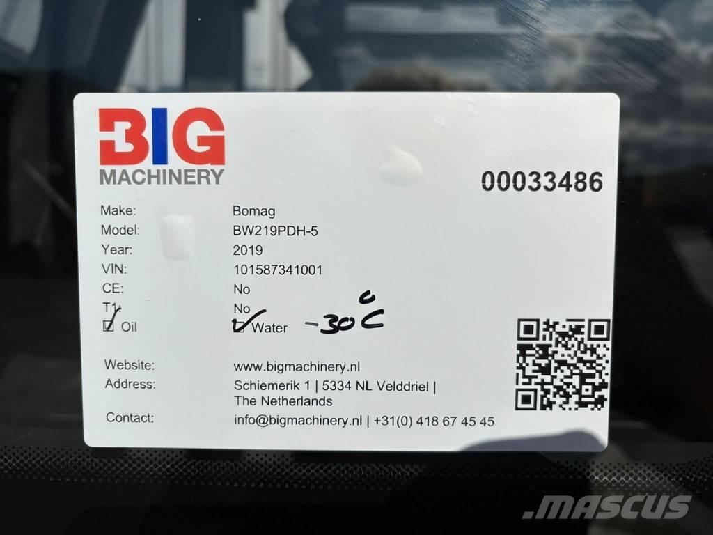 Bomag BW219PDH-5 Rulli monotamburo