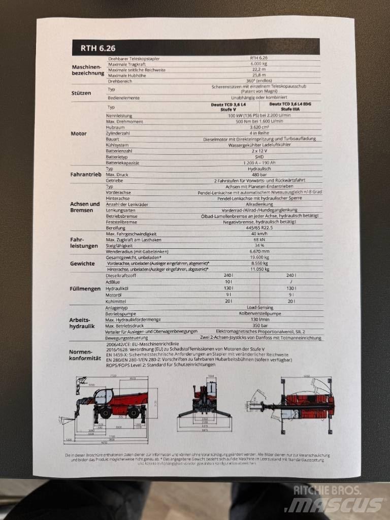 Magni RTH 6.26 S Sollevatori telescopici