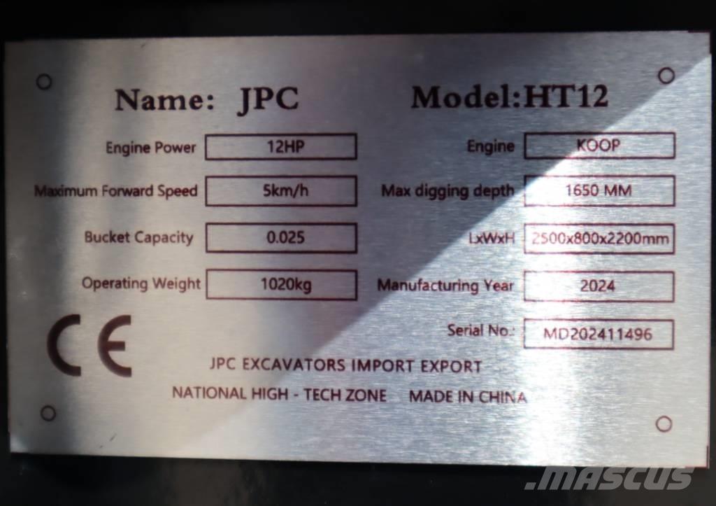 JPC HT 12 Miniescavatori