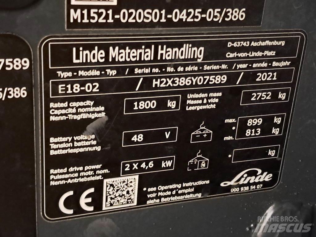 Linde E18-02 Carrelli elevatori elettrici