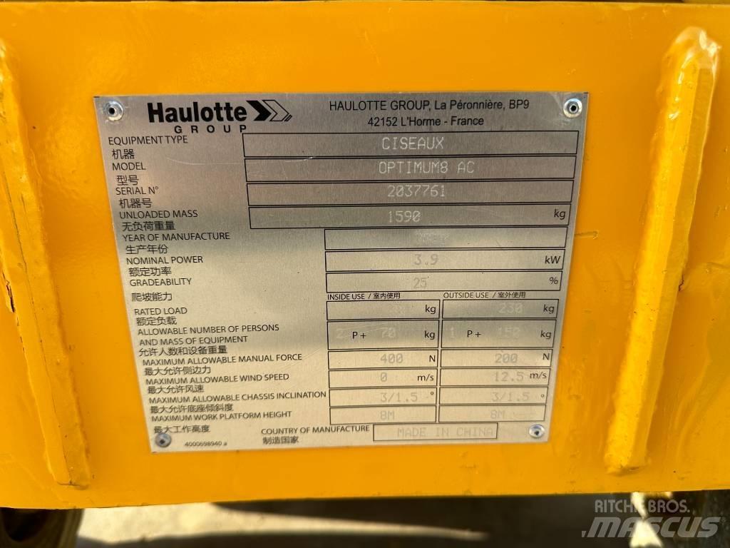 Haulotte OPTIMUM 8 Piattaforme a pantografo