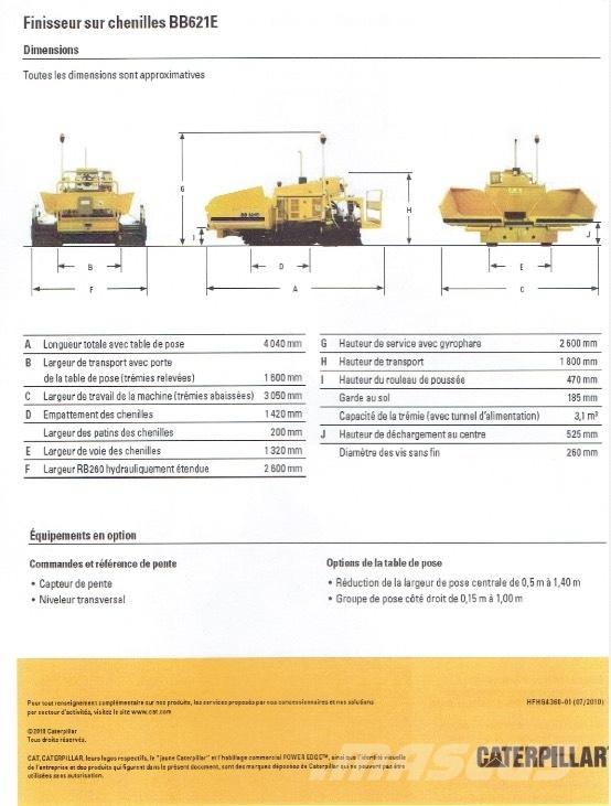 CAT BB 621 E Finitrici