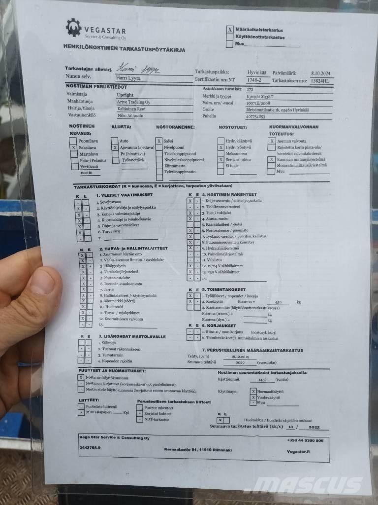 UpRight X33RT Piattaforme a pantografo