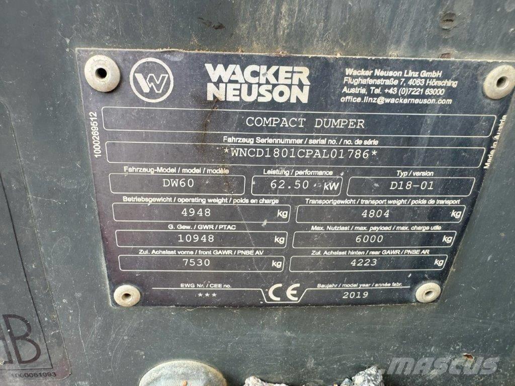 Wacker Neuson DW 60 Mini dumper