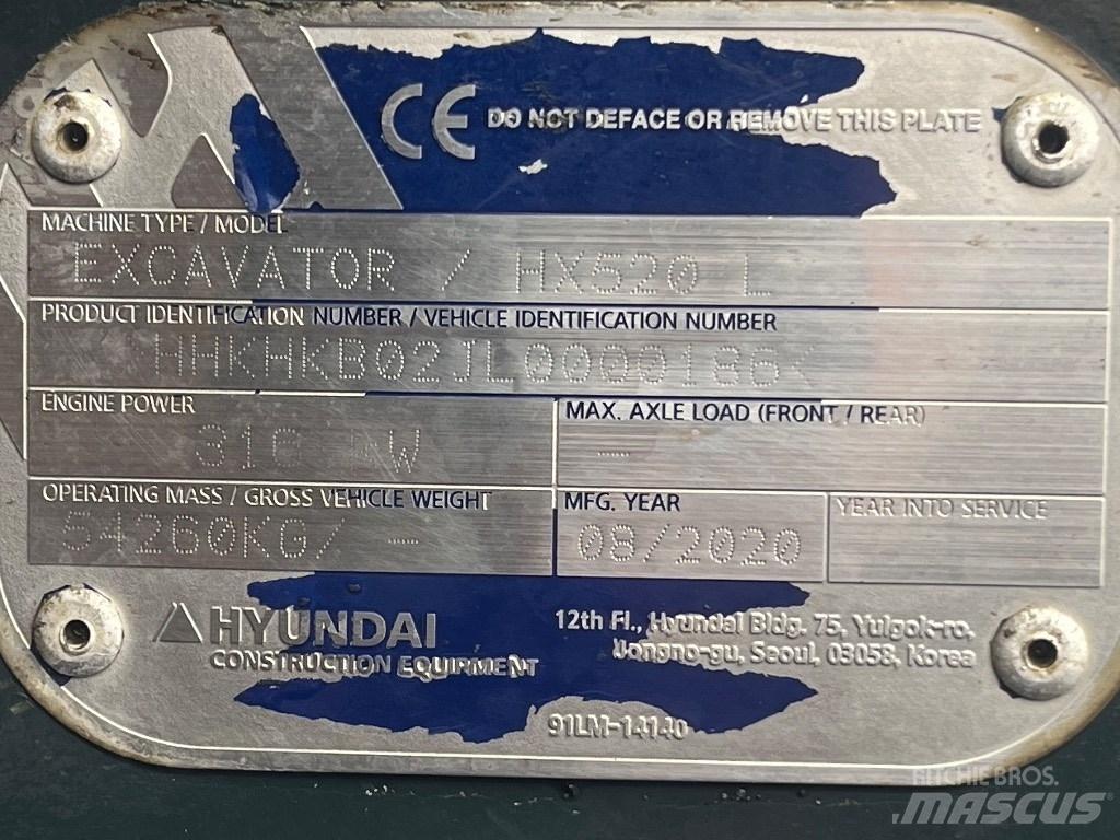 Hyundai HX 520 L Escavatori cingolati