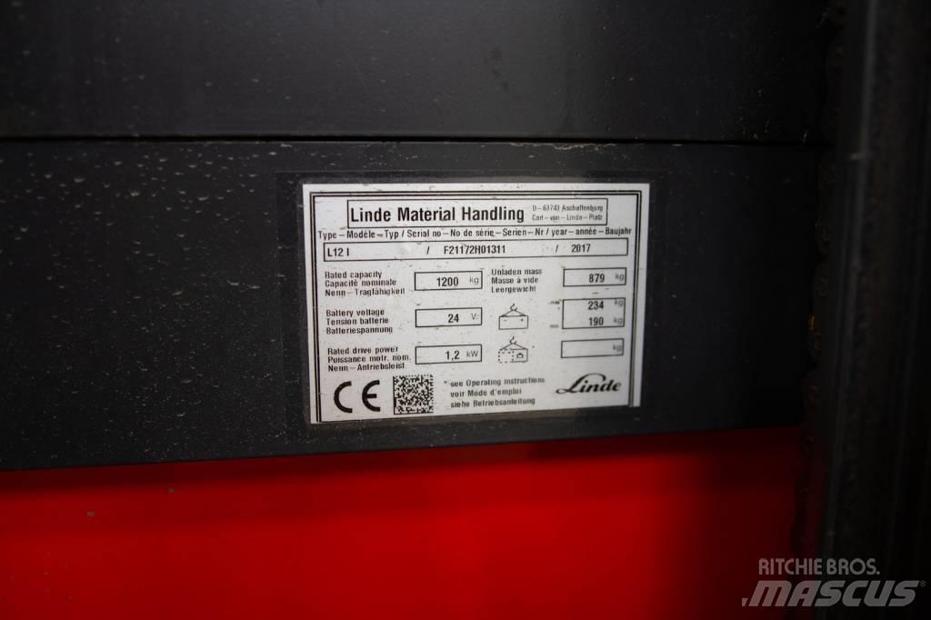 Linde L 12 Transpallet uomo a terra