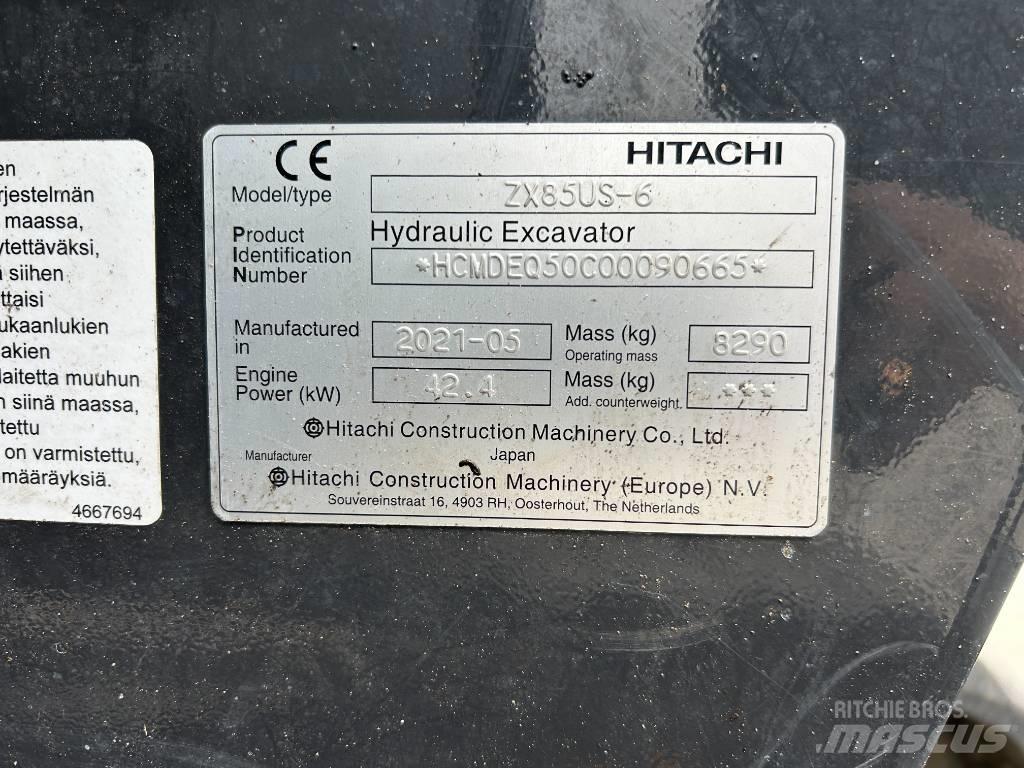 Hitachi ZX85U-6 Escavatori medi 7t - 12t