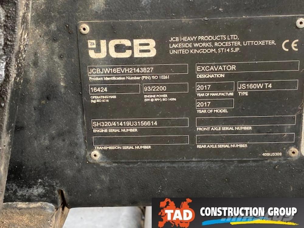 JCB JS 160 W Escavatori gommati