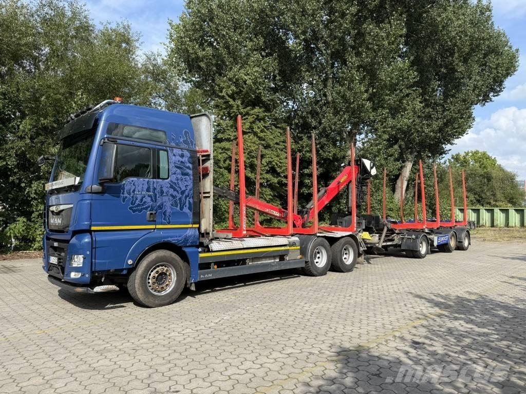 MAN TGX 33.500 Camion per il trasporto di macchine forestali