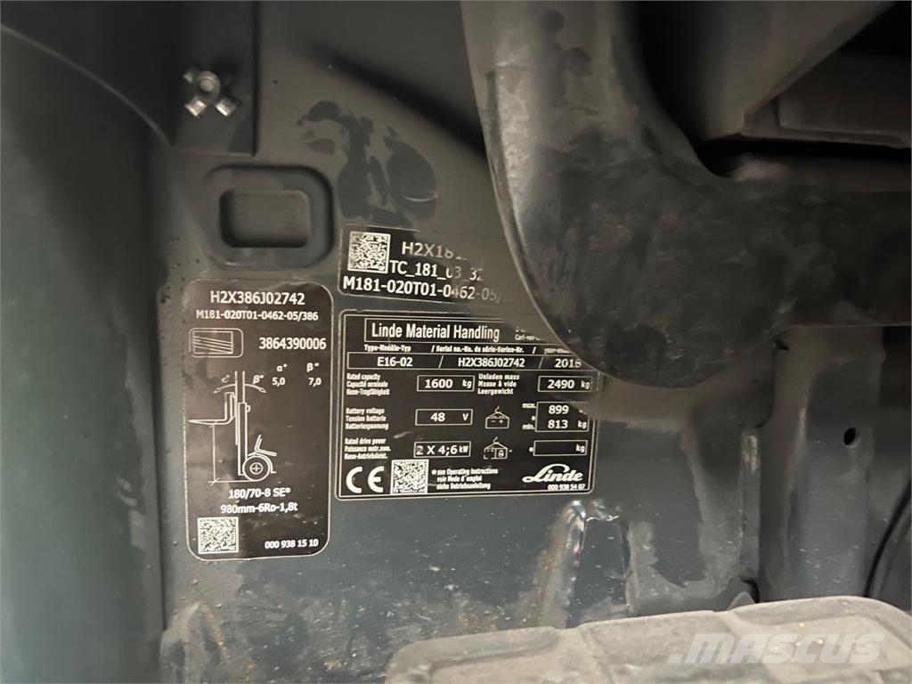 Linde E16-02 Carrelli elevatori elettrici