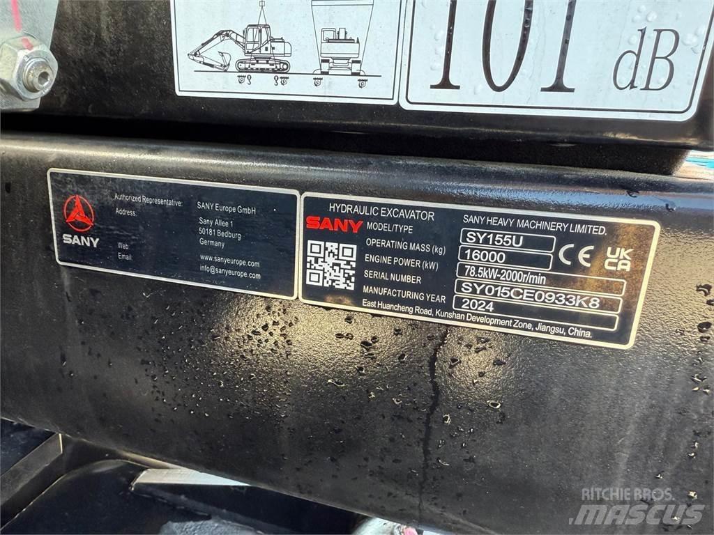 Sany SY155U Escavatori cingolati