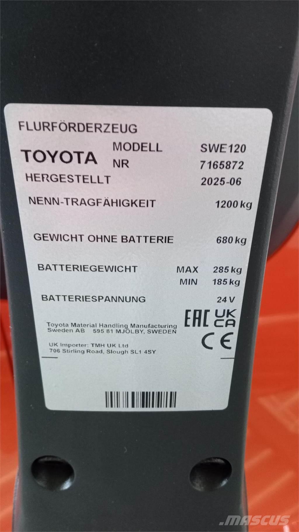 Toyota SWE120 Transpallet uomo a terra