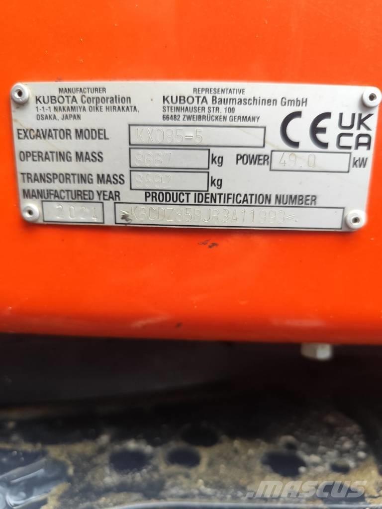 Kubota KX 085-5 Escavatori medi 7t - 12t