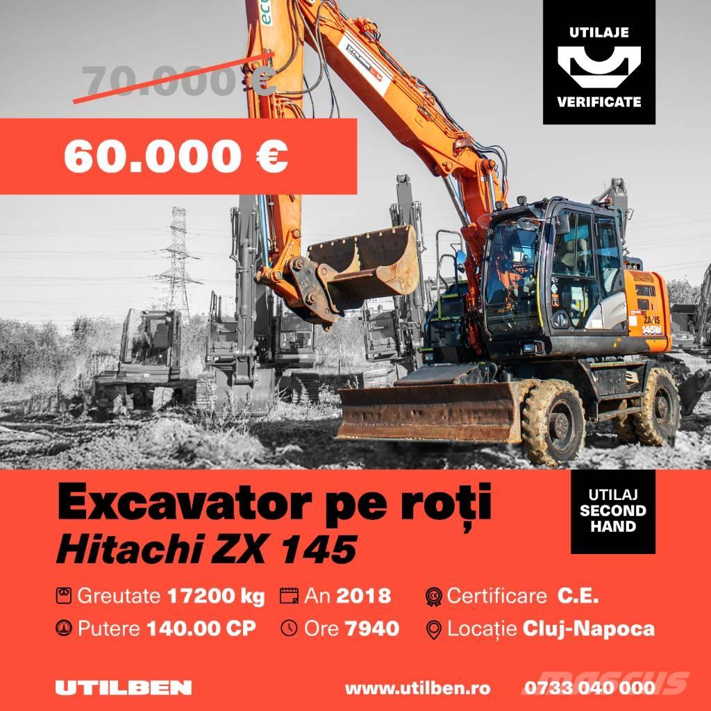  Hitach ZX 145 Escavatori gommati