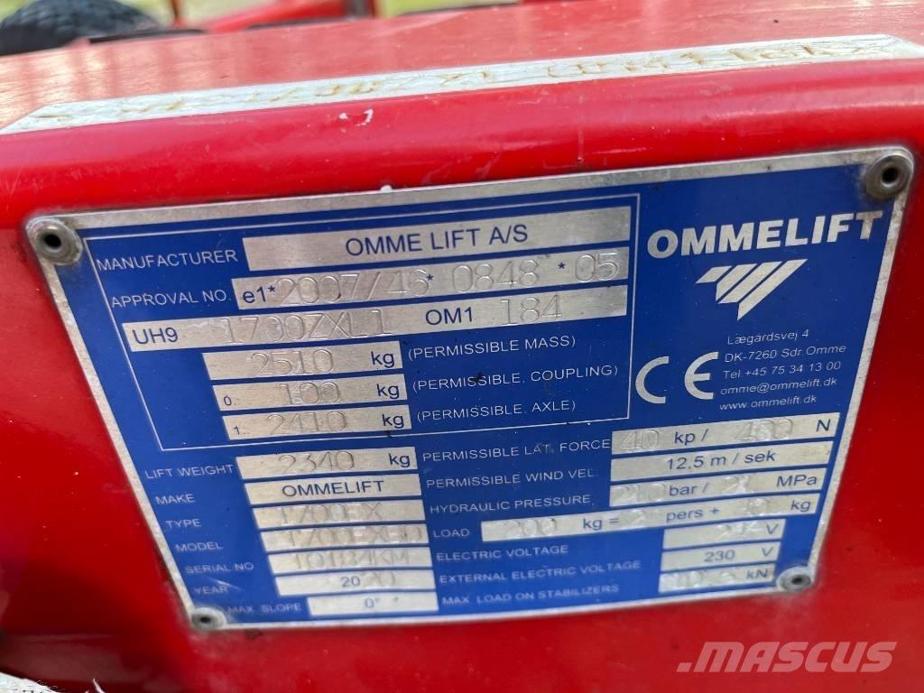 Omme 1700 EBXD Piattaforme aeree su rimorchio